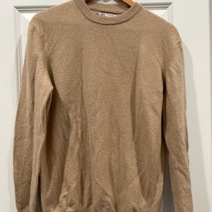 Zara Mens Tan Sweater Medium